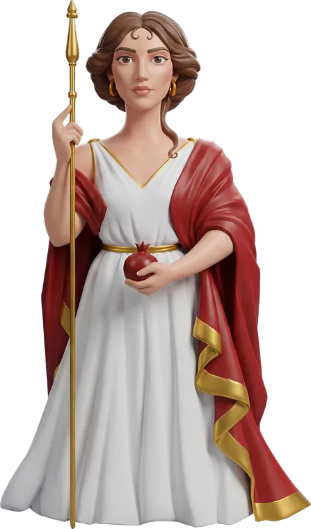 Anahit superLegend figure, with her staff and pomegranate