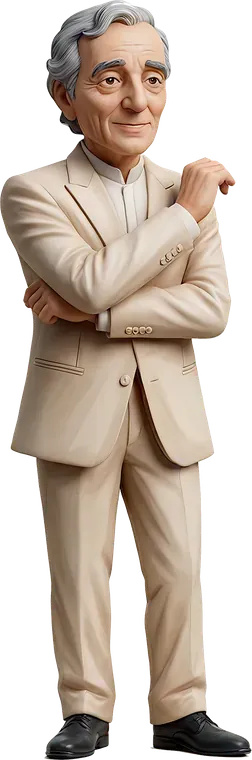 Charles Aznavour superLegend figure, standing