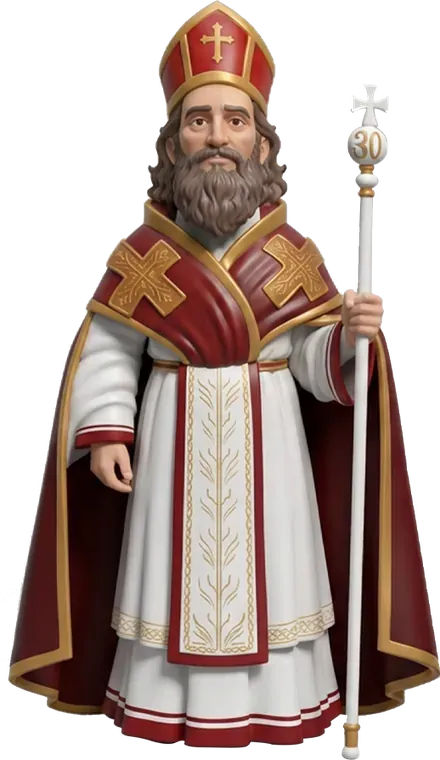 St. Gregory the Illuminator superLegend figure, with his staff