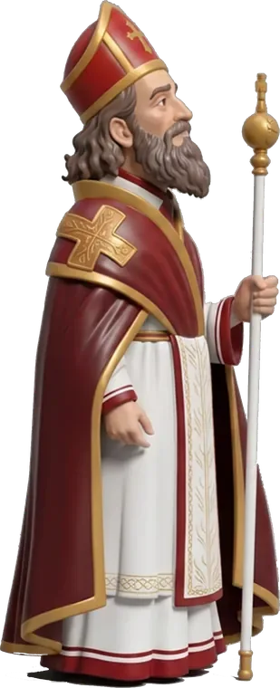 St. Gregory the Illuminator superLegend figure, from the side