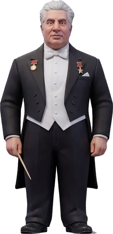 Aram Khachaturian superLegend figure, in tails