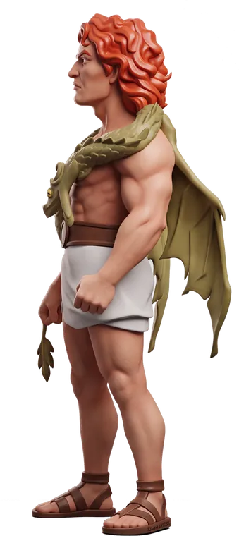 Vahagn superLegend figure, from the side